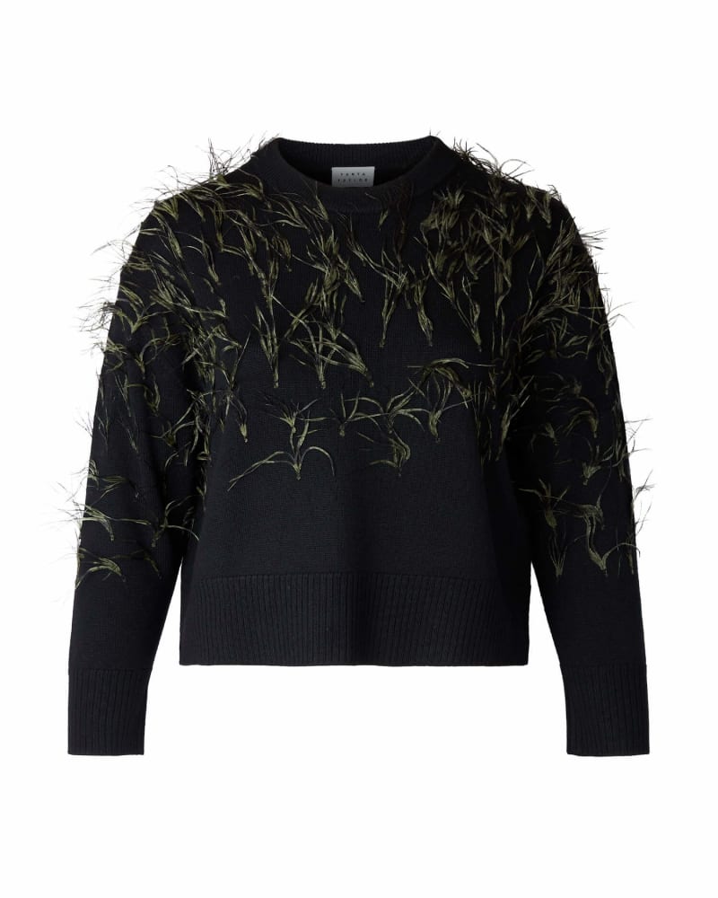 Front of a size 2X Lexia Knit in Black by Tanya Taylor. | dia_product_style_image_id:244944